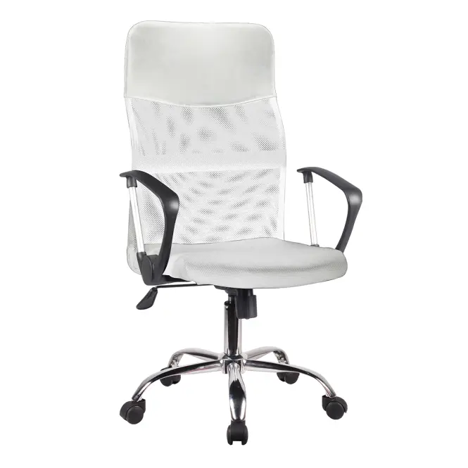 Kancelárske kreslo Mizar 2501 biela/chróm
