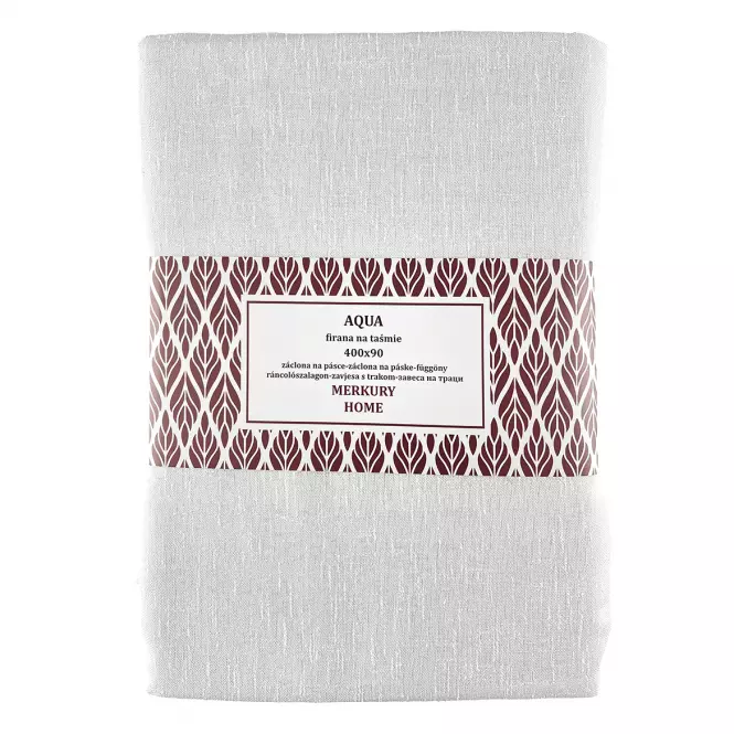 Záclona na páske  AQUA polyester biela 400x90 Merkury Home