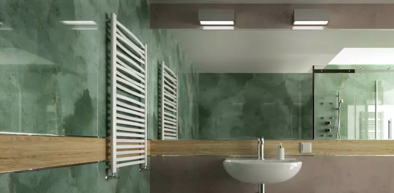 Kúpeľňový radiátor Łezka 3D Ł3D 16/50 910x540 mm