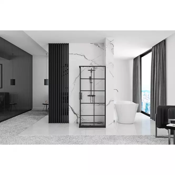 Sprchový kút Concept black 100x80x190,3