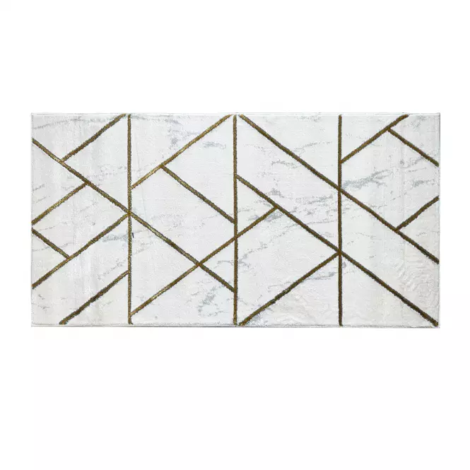 Koberec Frisee Diamond 0,8/1,5 A0052 biela/zlatá,2