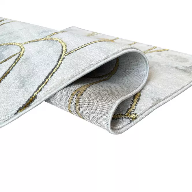 Koberec Frisee Diamond 0,8/1,5 A0073 biela/zlatá
