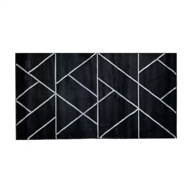 Koberec Frisee Diamond 0,8/1,5 B0052 čierna/strieborný