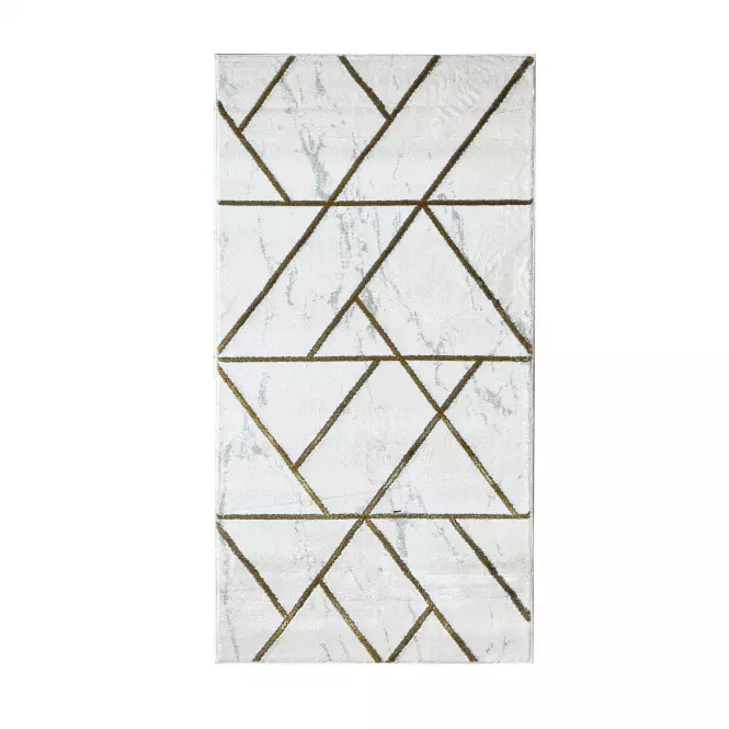 Koberec Frisee Diamond 1,33/1,9 A0052 biela/zlatá