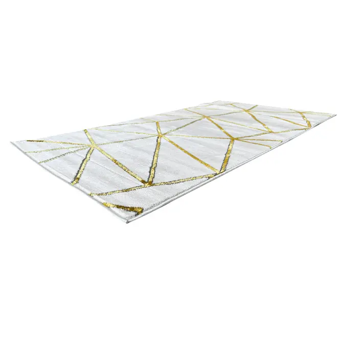 Koberec Frisee Diamond 2,0/2,9 A0071 biela/zlatá