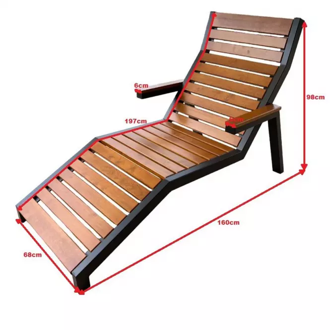 Záhradné ležadlo Loft palisander