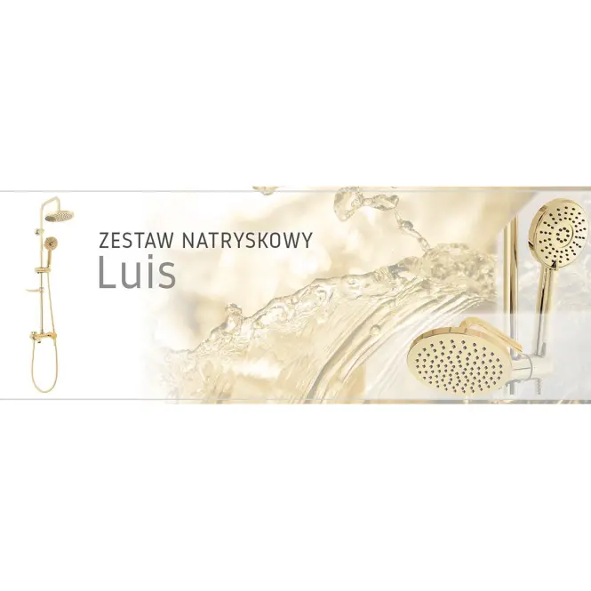 Sprchová sada  Rea Luis Zlatá,8