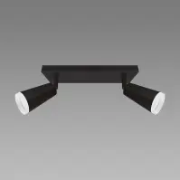 Stropné bodové svietidlo SANA GU10 2L BLACK 04144 LS2