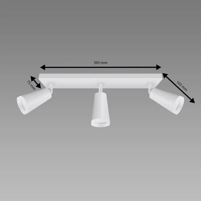 Stropné bodové svietidlo SANA GU10 3L WHITE 04145 LS3