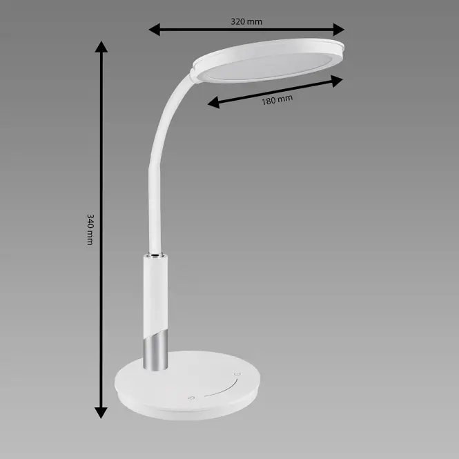 Stolná lampa SAMUEL LED biela 04173 LB1,3