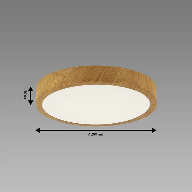 Stropné svietidlo ATUT LED C dub 18W NW 04149 PL1