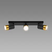 Stropné bodové svietidlo PUZON SPT GU10 3L BLACK/GOLD 04127 LS3