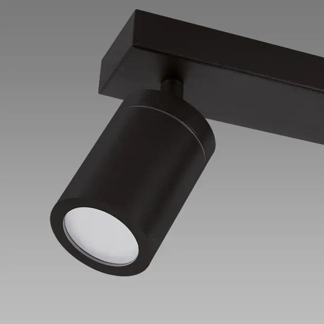 Stropné bodové svietidlo TENOR GU10 2L BLACK 04071 IP44 LS2