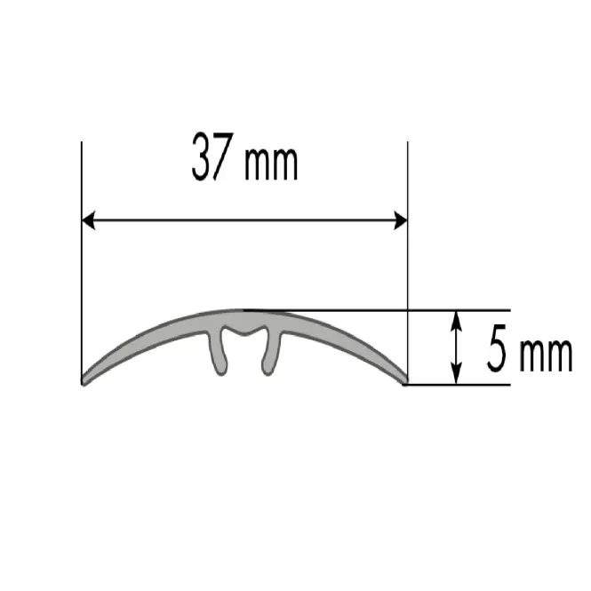 Lišta ochranná zatlačovacia LW 37 5W1 1,86 C-23 zlatá
