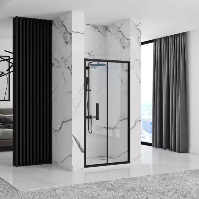 Sprchové dvere Rapid Fold 80x195 black Rea K6418