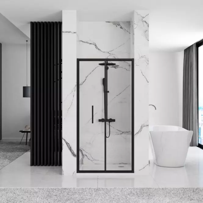Sprchové dvere Rapid Fold 100x195 black Rea K6418
