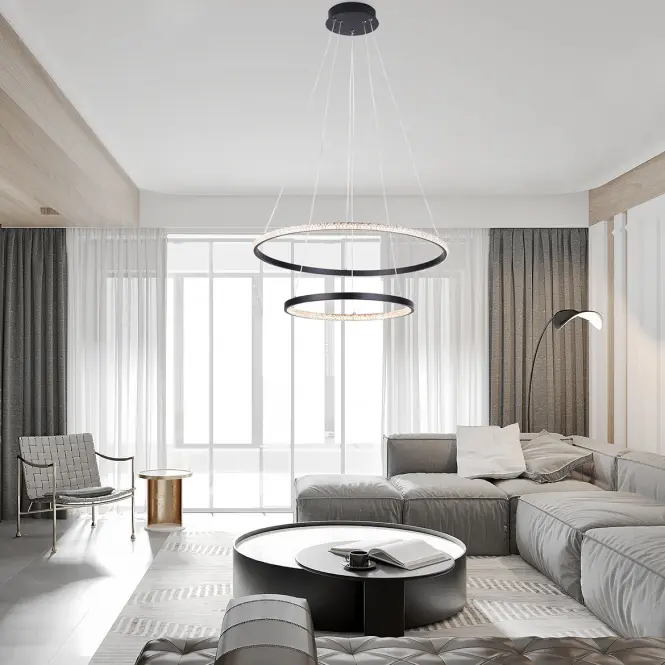 Závesné svietidlo SUPRA BLACK AH-SULED48BL LED LW1,5