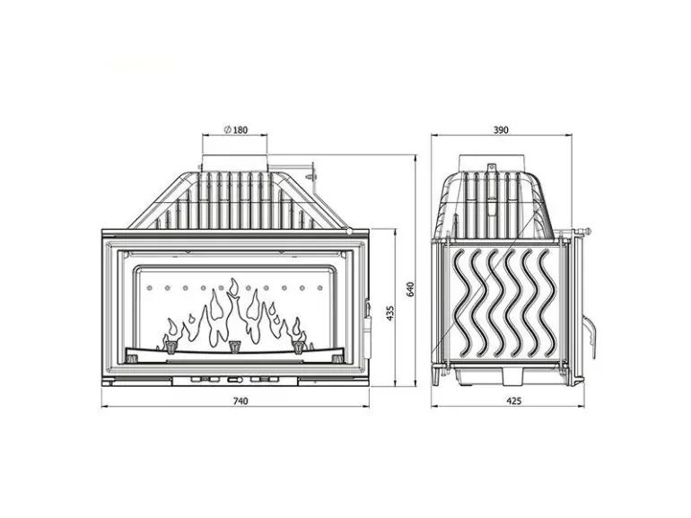 Krbová vložka W15 13,5 kW Eco