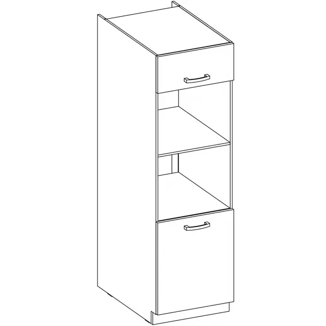 Kuchynská skrinka Lara 60dpm-210 2f Bb Mdf biely lesk