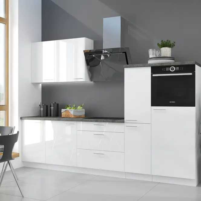 Kuchynská skrinka Lara čelo umývačky riadu 713x596 MDF biely lesk