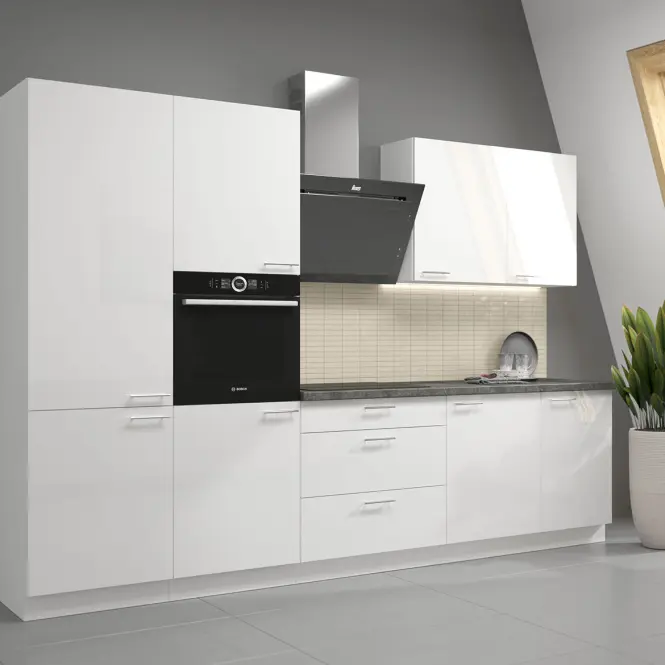 Kuchynská skrinka Lara čelo umývačky riadu 570x596 Mdf biely lesk