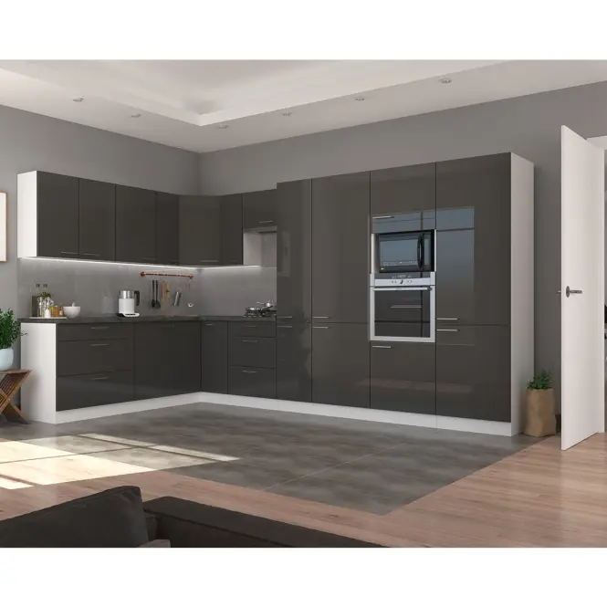 Kuchynská skrinka Lara čelo umývačky riadu 713x446 MDF Šedá lesk