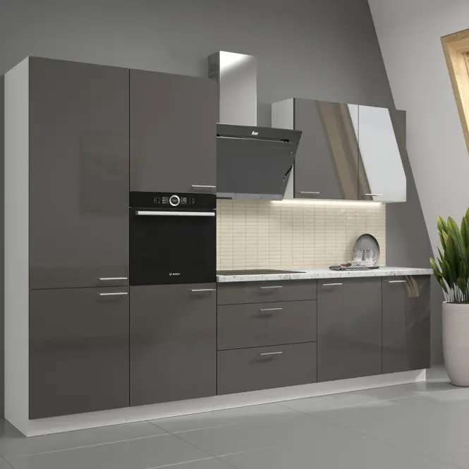 Kuchynská skrinka Lara čelo umývačky riadu 570x446 MDF Šedá lesk