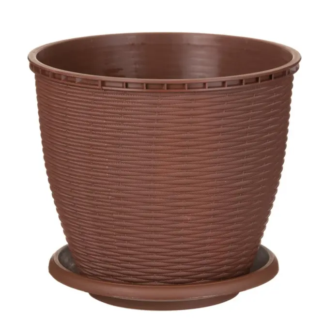 Kvetináč  RATTAN 16 L hnedý