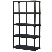 Regál plastový T100/5 čierny 176x100x45 cm – 5 políc/40kg