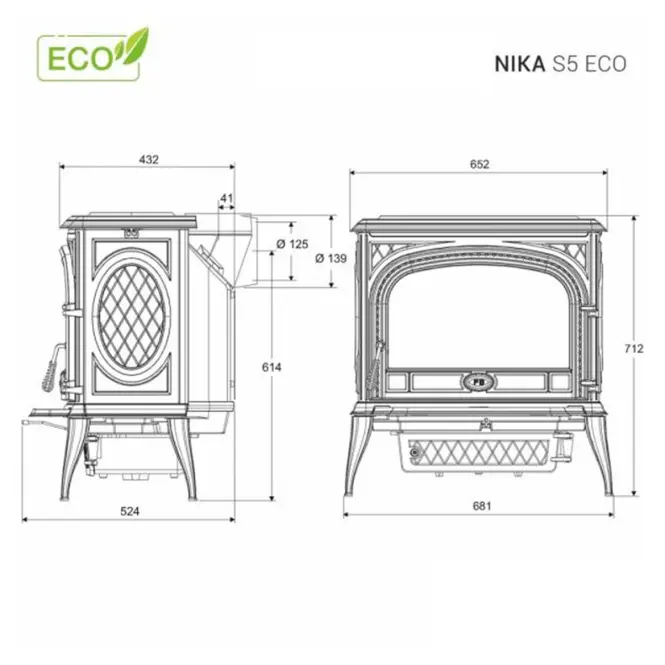 Krbové kachle Premium NIKA 11,3 kW Eco