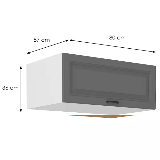 Kuchynská skrinka Stilo dustgrey/biela 80 Nagu-36 1F