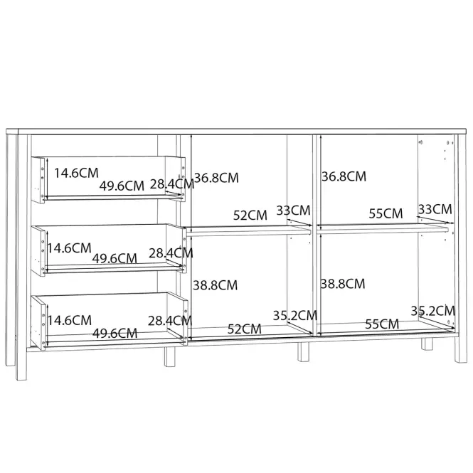 Komoda Alanya JTNK233R-M635