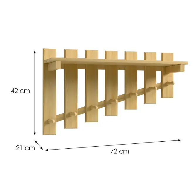 Vešiak 70 Borovica 72x42x21,2