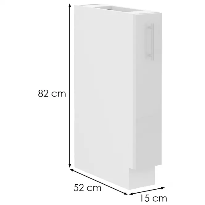 Kuchynská skrinka Lara 15D cargo bb MDF biely lesk