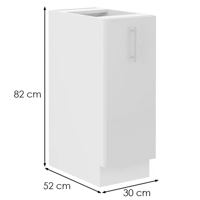Kuchynská skrinka Lara 30D cargo bb MDF biely lesk