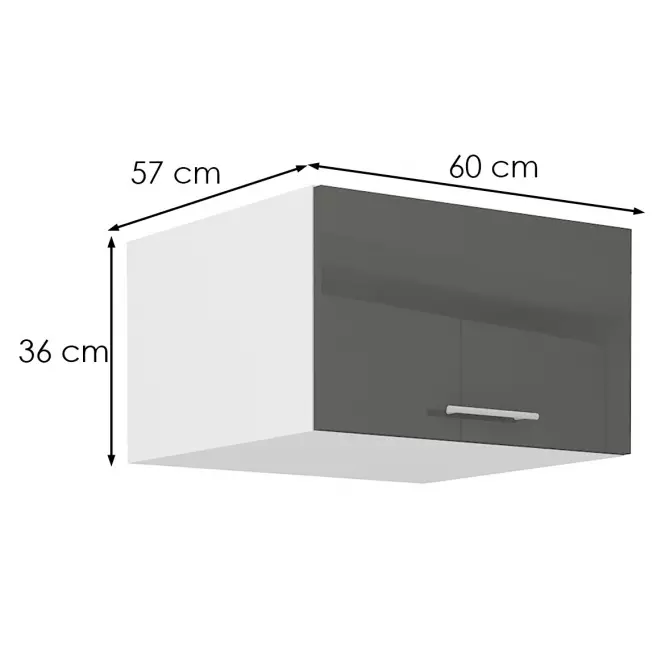 Kuchynská skrinka Lara 60 NAGU-36 1F MDF sivá