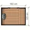 Sauna exteriérová Thermo Mini + Pec Sentiotec 100 3,6 kW,5