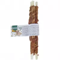 Biela byvolia tyčinka s kuracím mäsom 8-9 mm/20cm, 3 ks Baff