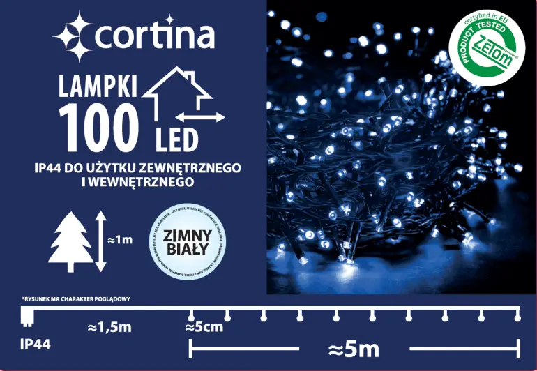 Vianočné svetielka LED 100l 652/21 vonkajšie Cw,3