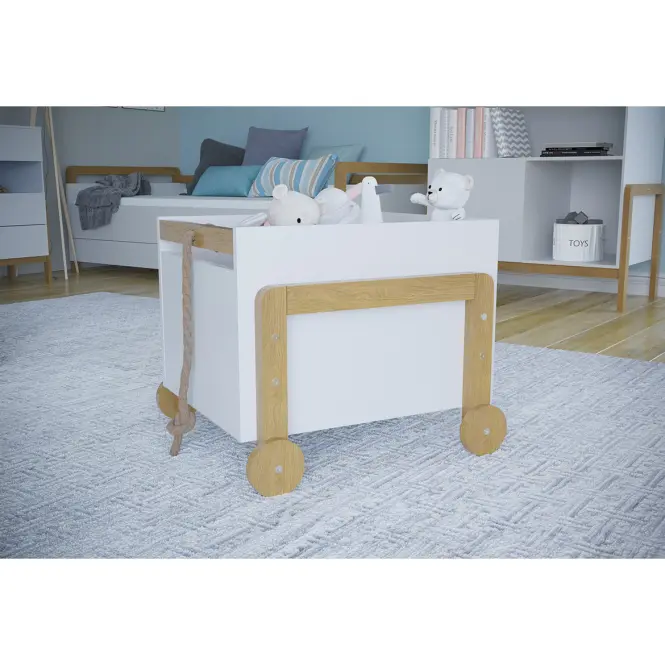Úložný box vozík Victor biely,3