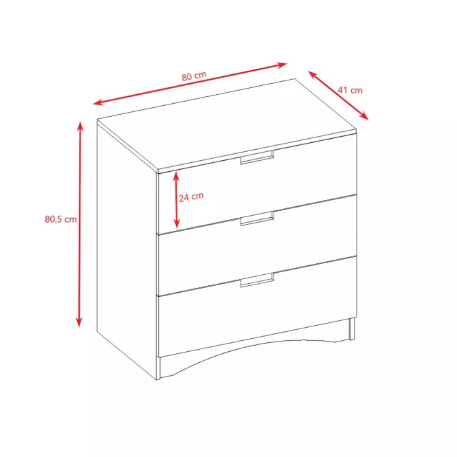 Komoda Classic Biely,2