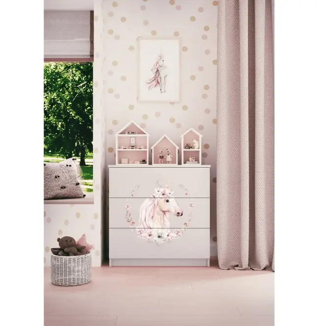 Detská komoda  Babydreams Biely – Kôň,5