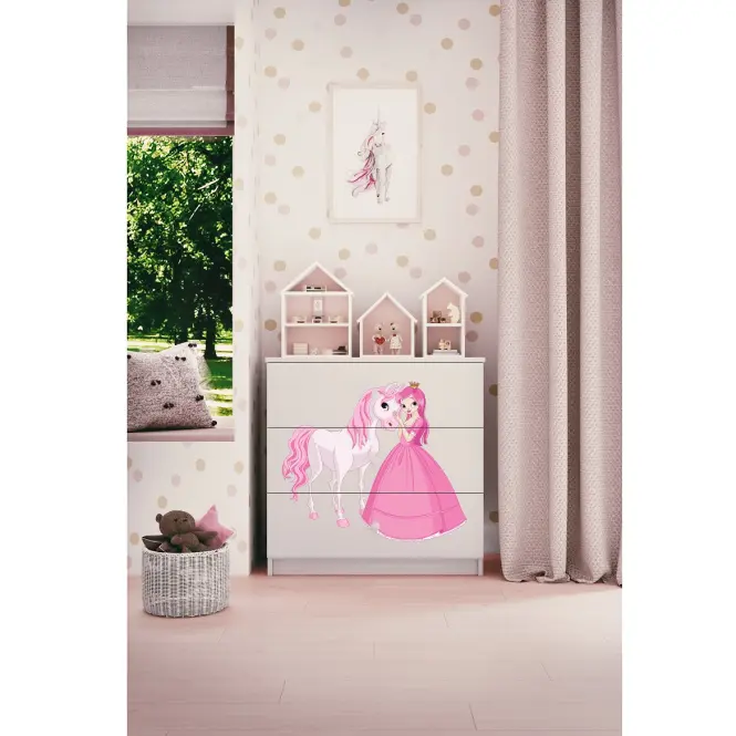Detská komoda  Babydreams Biela – Princezná 2