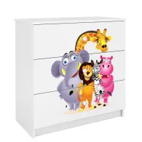 Detská komoda  Babydreams biela – Zoo