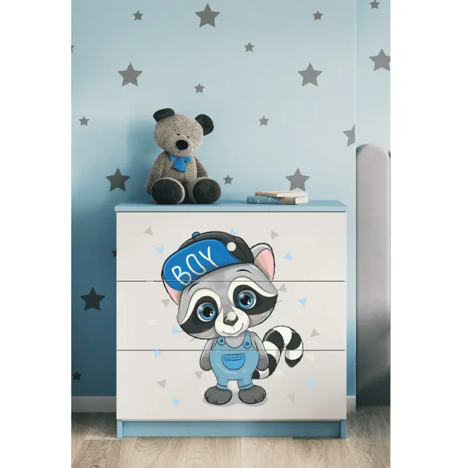 Detská komoda Babydreams Modrá –  Medvedík čistotný,5