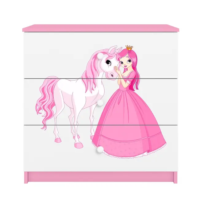 Detská komoda Babydreams ružová – Princezná 2