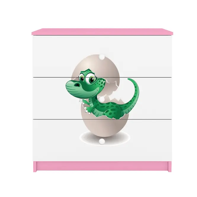 Detská komoda Babydreams ružová – Dino