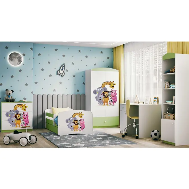 Detská komoda Babydreams zelená – Zoo