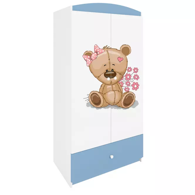 Skriňa Babydreams Modrá – Medveď s kvetmi