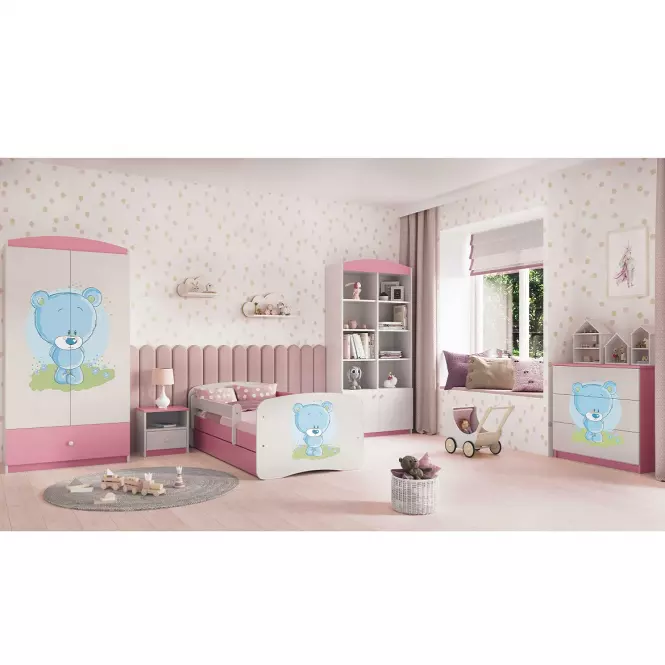 Skriňa Babydreams Ružová – Medveď modrý,7